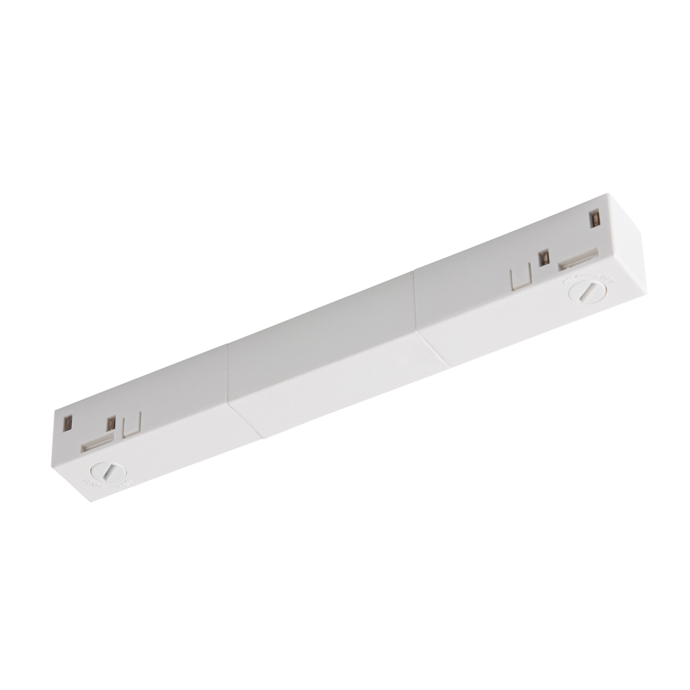 Conector electric longitudinal, 48V TRACK, alb, DALI