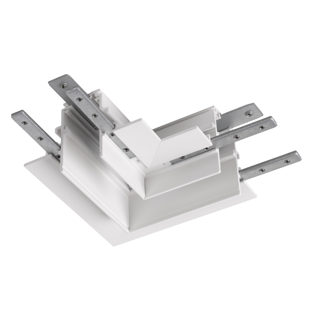 Conector mecanic L, 48V TRACK pt sina AB, dreapta, alb