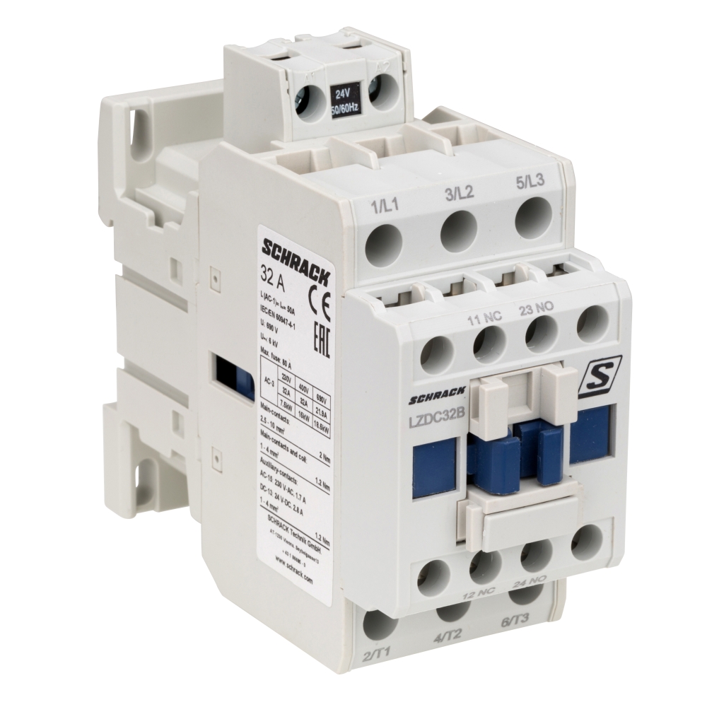 Contactor 3 poli, CUBICO Clasic, 15kW, 32A, 1ND+1N&Icirc;, 24Vc.a.
