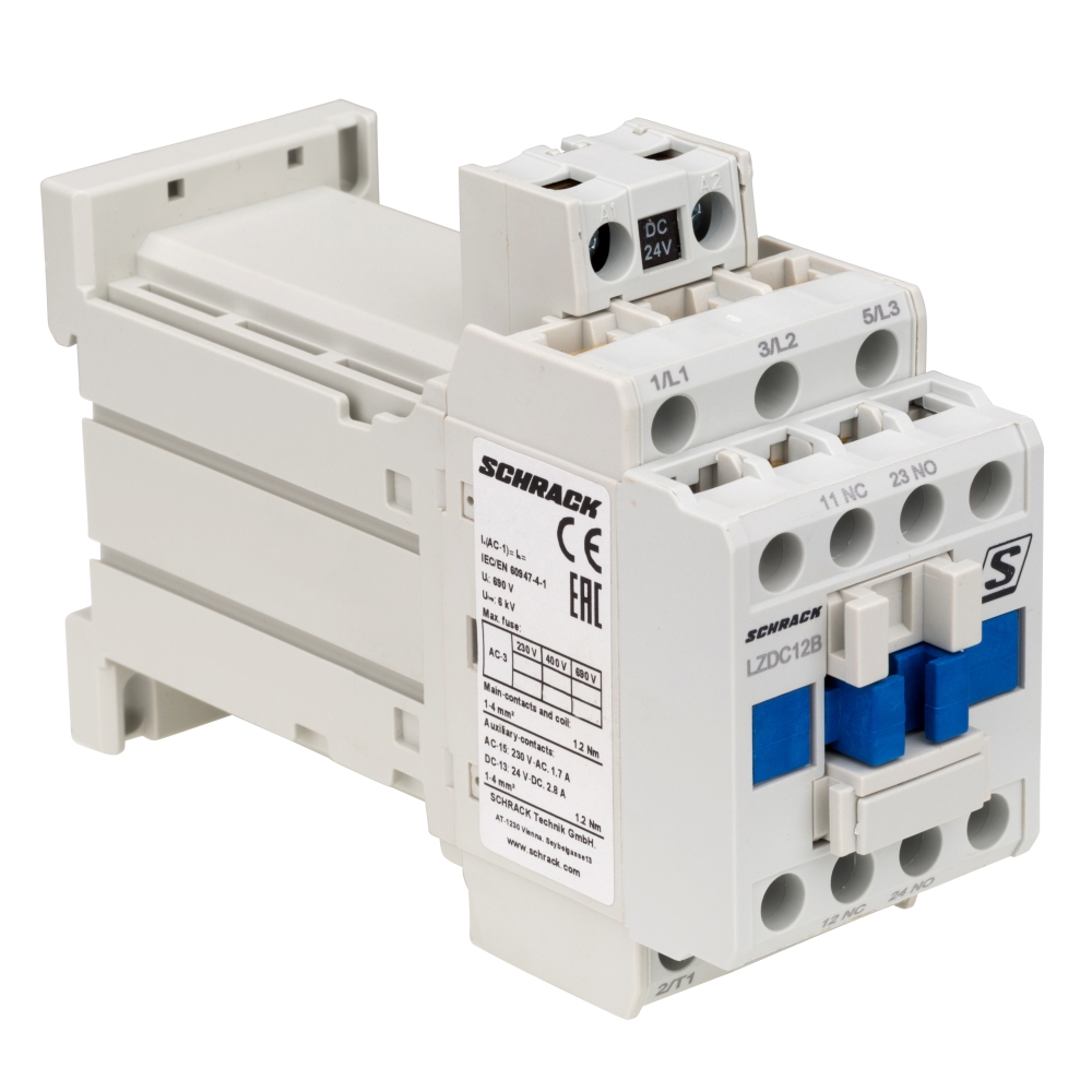 Contactor 3 poli, CUBICO Clasic, 7,5kW, 18A, 1ND+1N&Icirc;,24Vc.c.