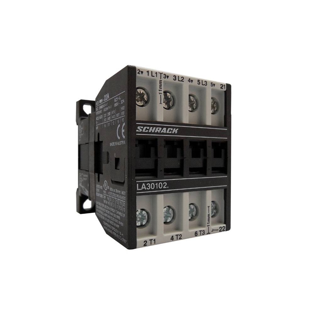 Contactor 3pole, 4kW, AC3, 10A, 24VDC + 1NC built in