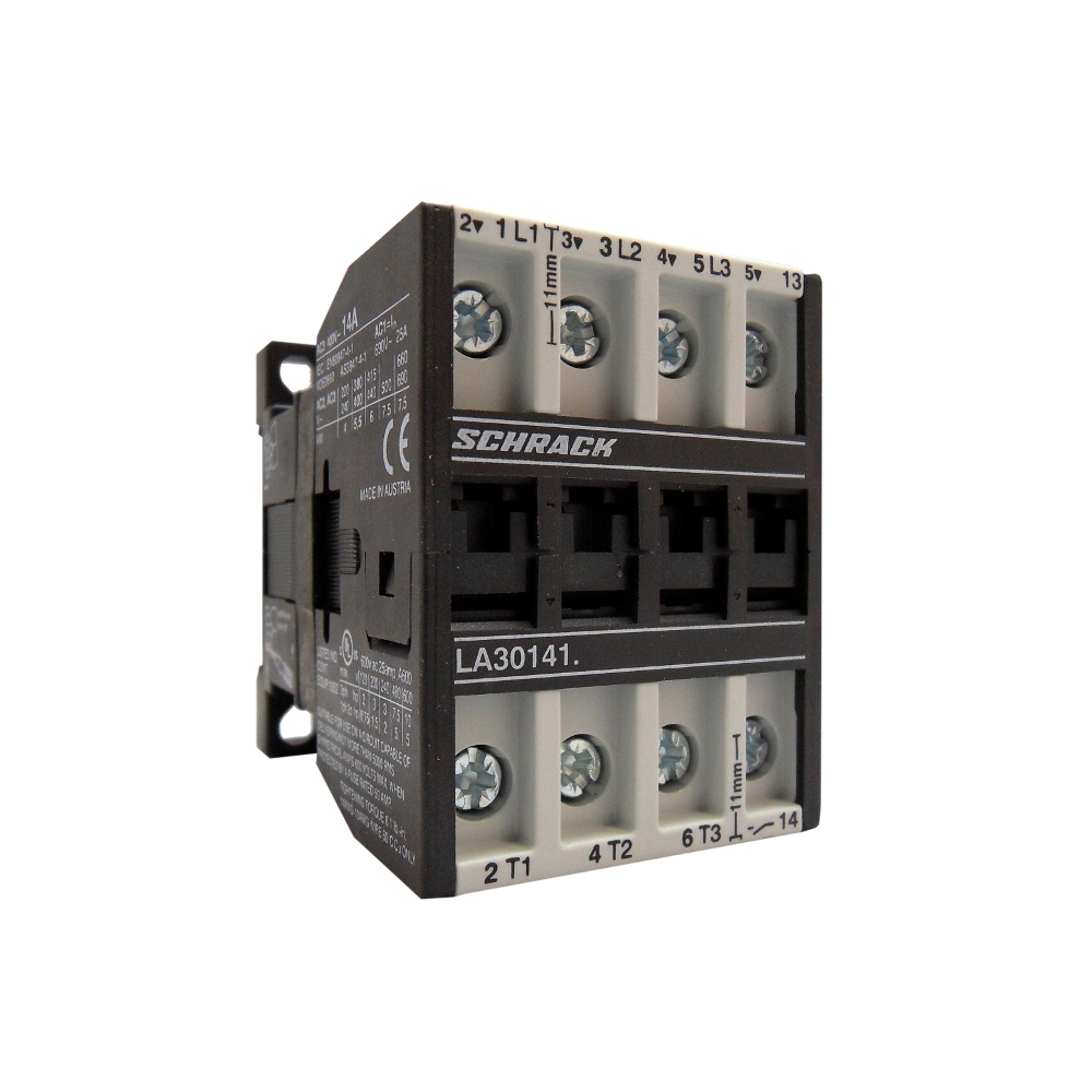 Contactor 3pole, 5,5kW, AC3, 14A, 48VAC + 1NO built in
