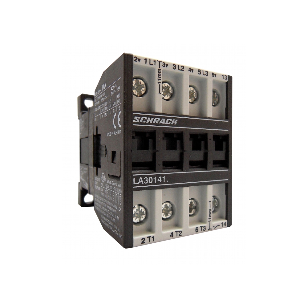 Contactor 3poli, 5,5kW, AC3, 14A, 230VAC + 1NO inclus