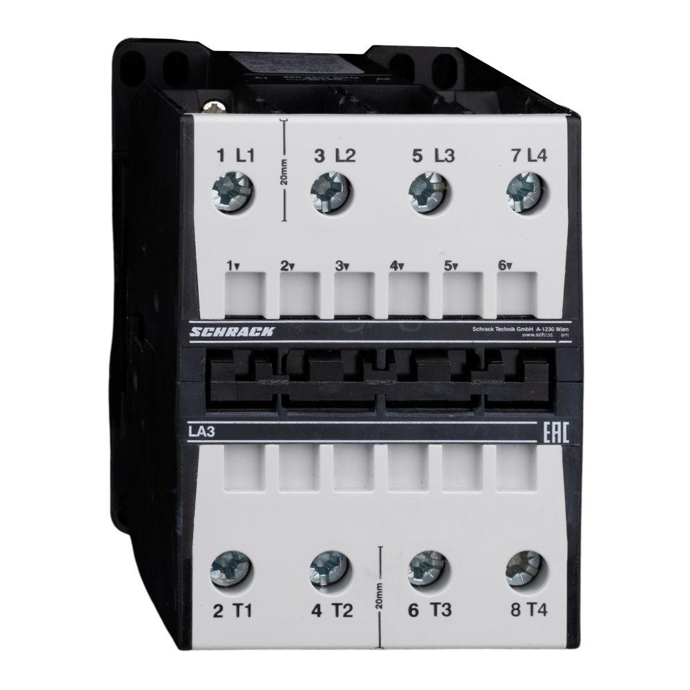 Contactor 4-poli, 37kW/74A AC3, 130A AC1, 230VAC