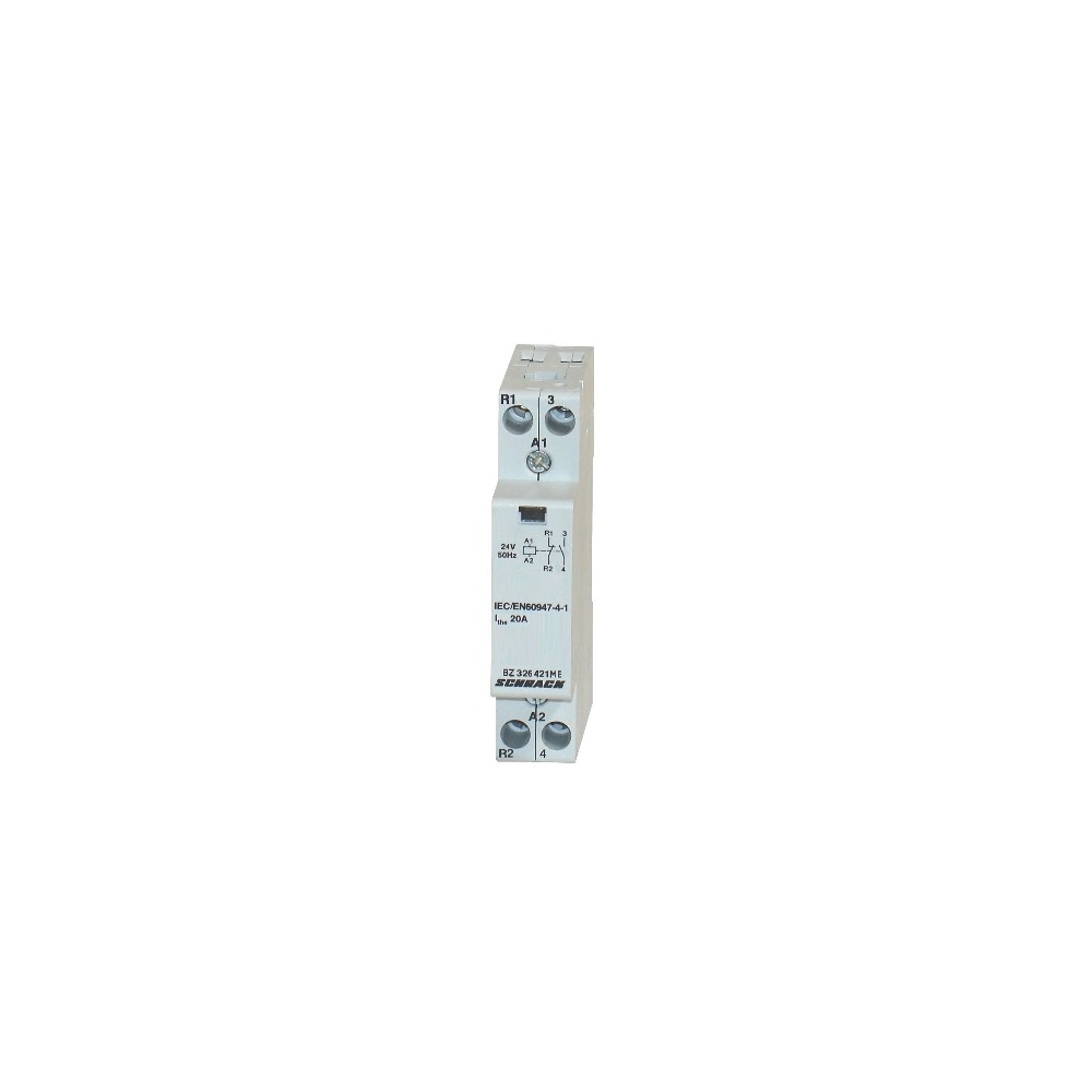 Contactor modular (1UH) 20A, 1 ND, 1 NC/24Vca seria AMPARO