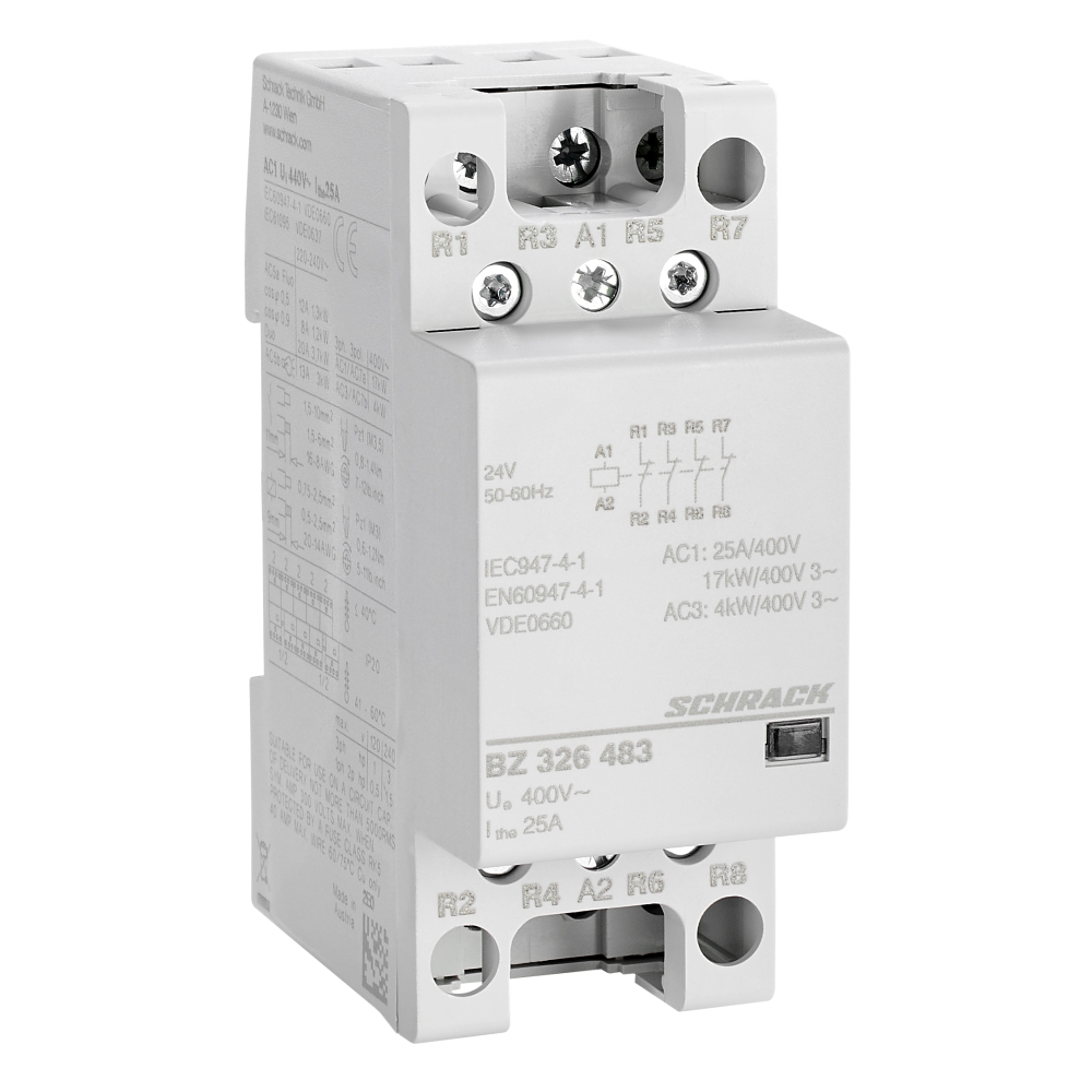 Contactor modular 25A 4NI 24VAC 2UH