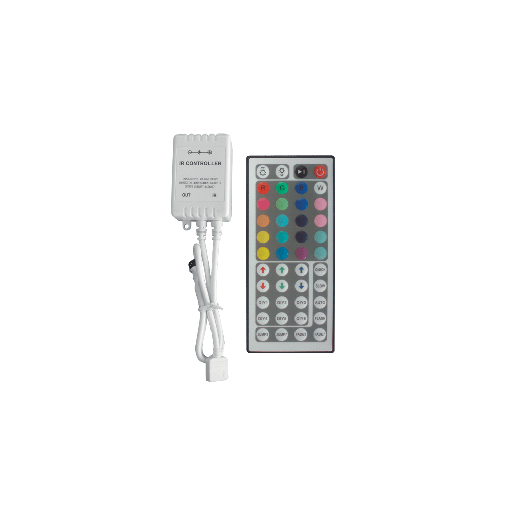 CONTROLER CU INFRAROSU LEDRGB 12V 6A 44 BUTOANE