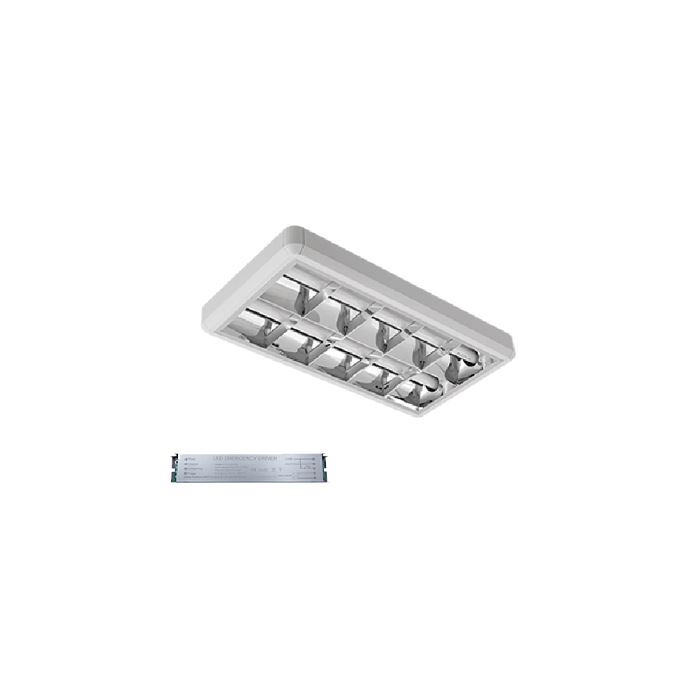 CORP IL. LENA &ndash; V CU LED (600MM) 2X9W 4000K APARENT 630X330mm CU KIT DE EMERGENTA