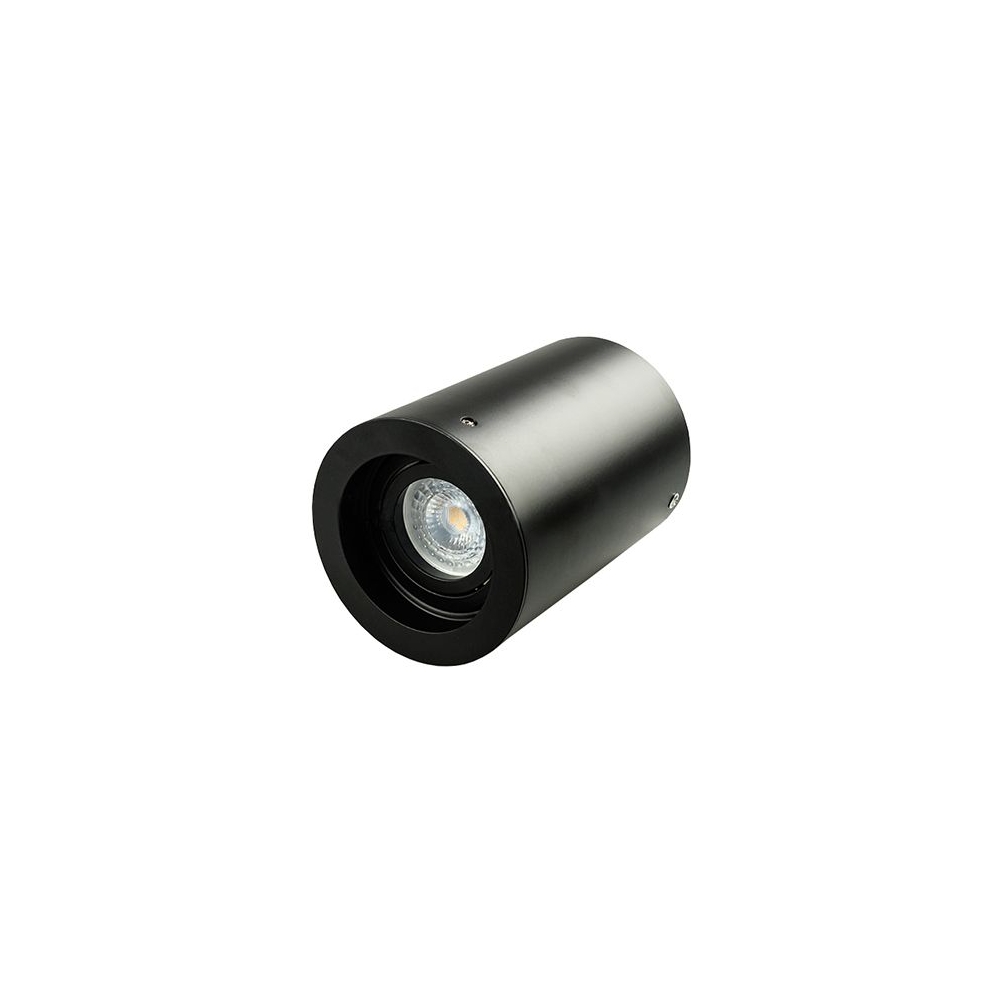 CORP ILUMINAT MONTAJ PERETE SOCLU GU10 ROTUND NEGRU