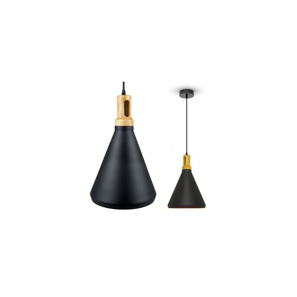 CORP SUSPENDAT PENTRU ILUMINAT MAX 60W IP20 LEMN,CULOARE NEGRU