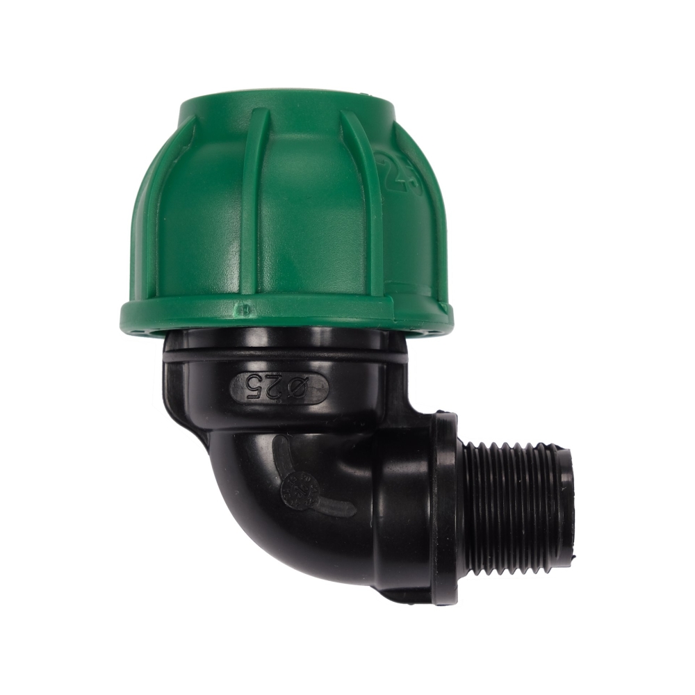 COT COMPRESIUNE 90&deg;, FILET EXTERIOR, 25MM X 1/2''