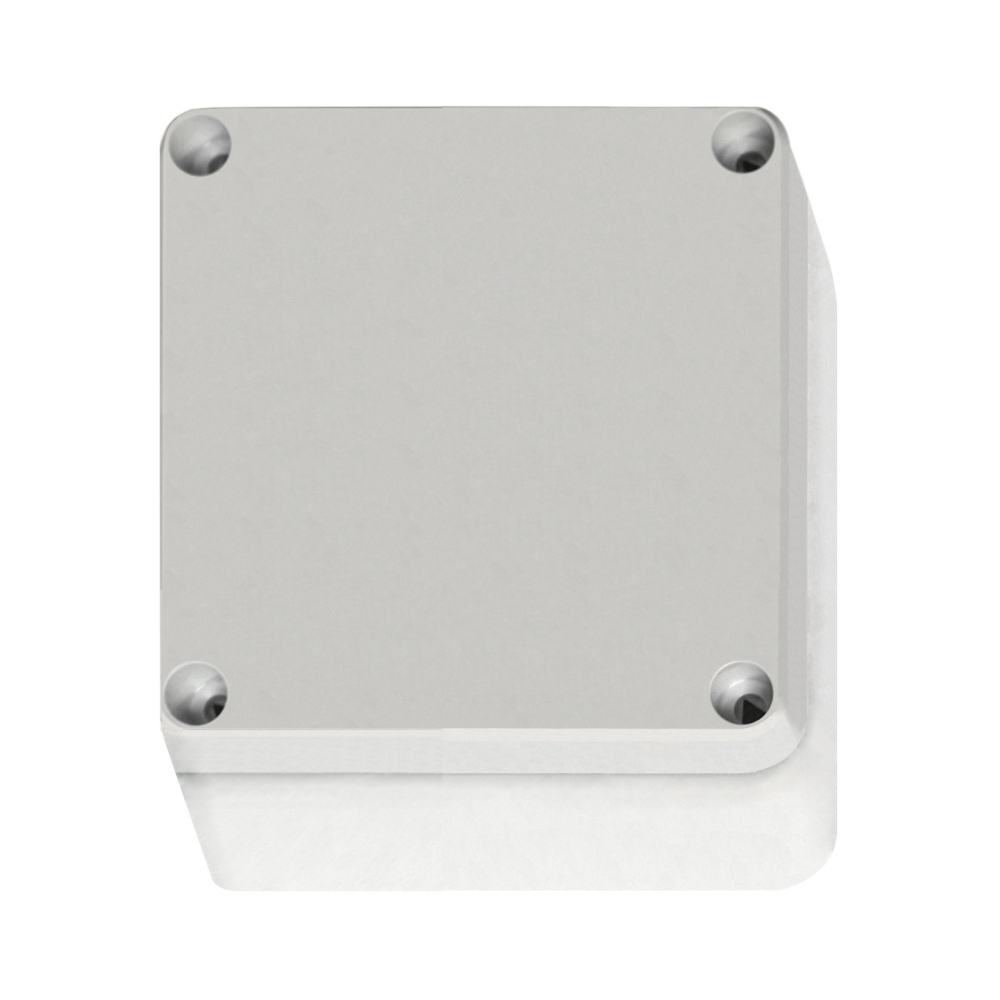 Cutie din ABS cu capac gri şi balamale, 130x130x75mm