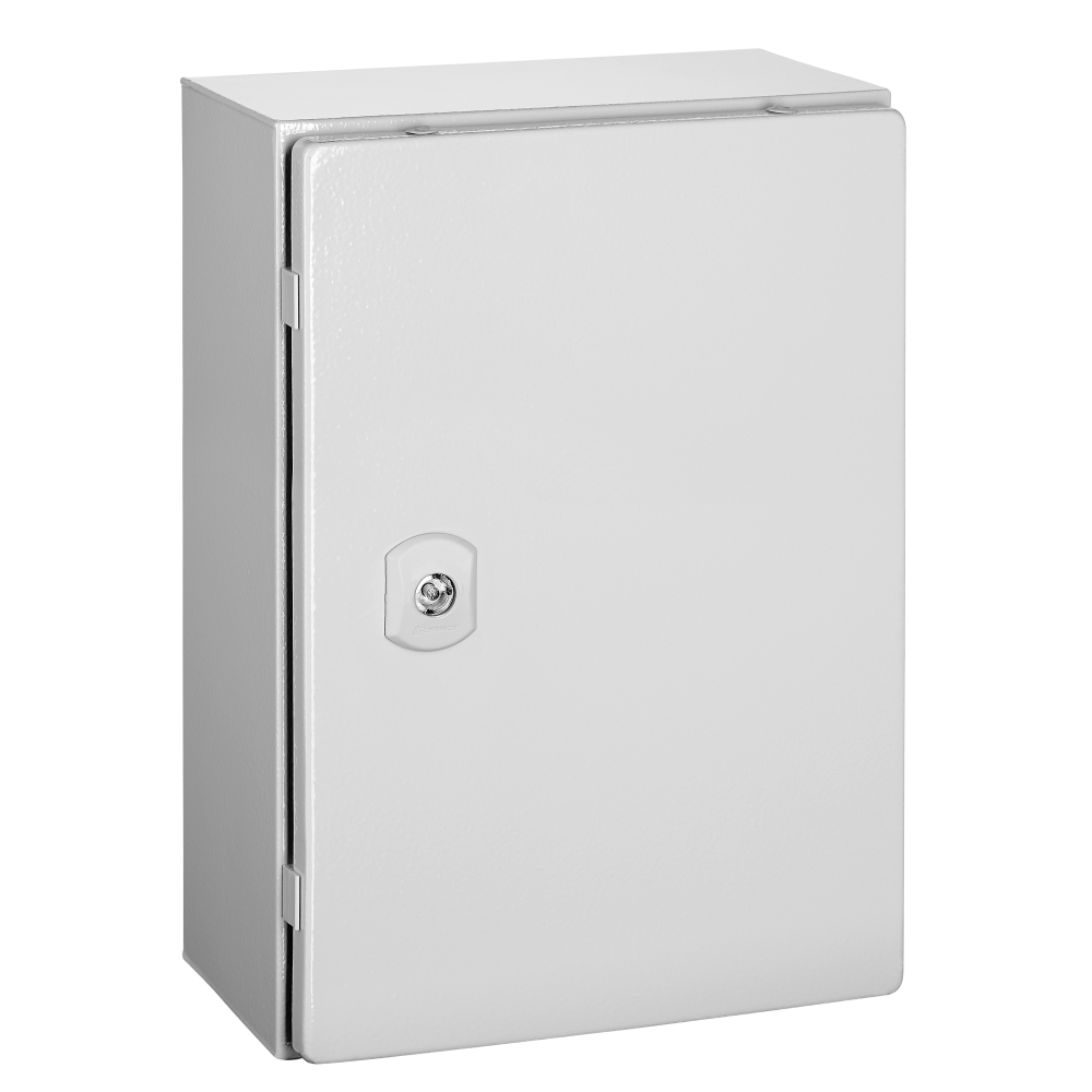 Cutie metalică+contrapanou, o uşă IP66 &Icirc;xLxA=350x250x150mm
