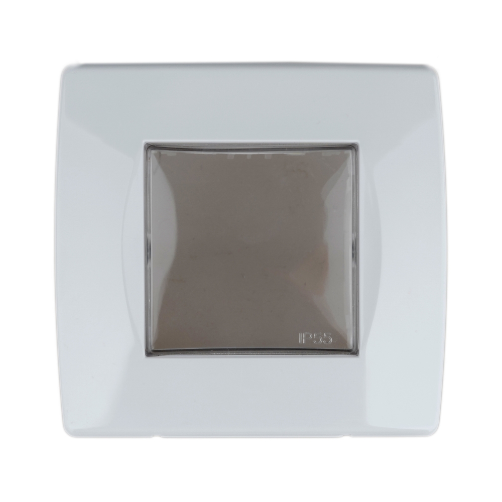 Cutie montaj ingropat,IP55,capac transparent,2M, alba