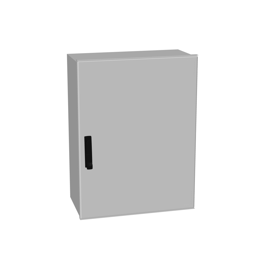 Cutie poliester+uşă plină+m&acirc;ner+3pct. &icirc;nchid, 800x600x300mm