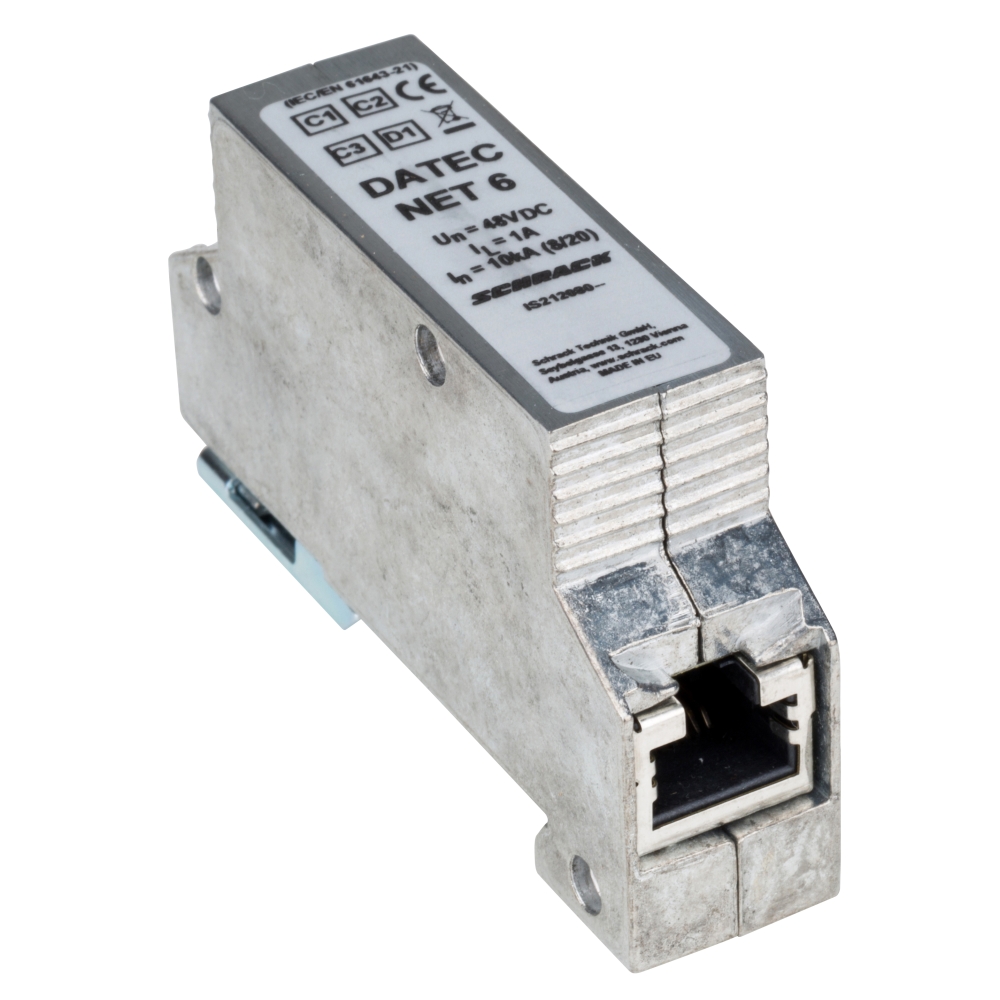 Descărcător RJ45 pentru rețele Cat.6, PoE