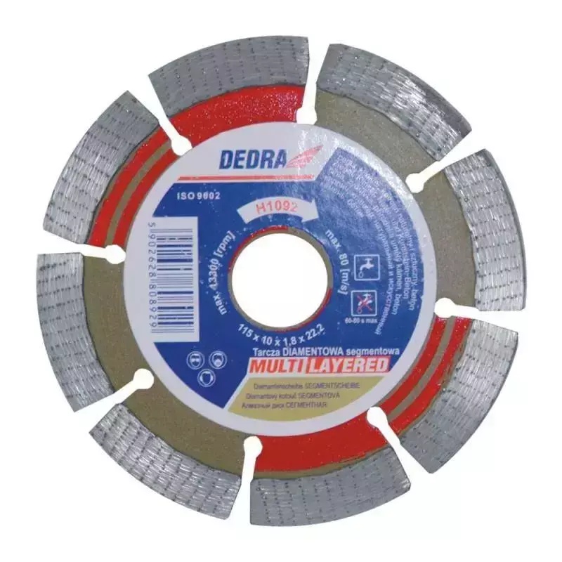 Disc diamantat cu segmente 115 mm,gr.1.2mm