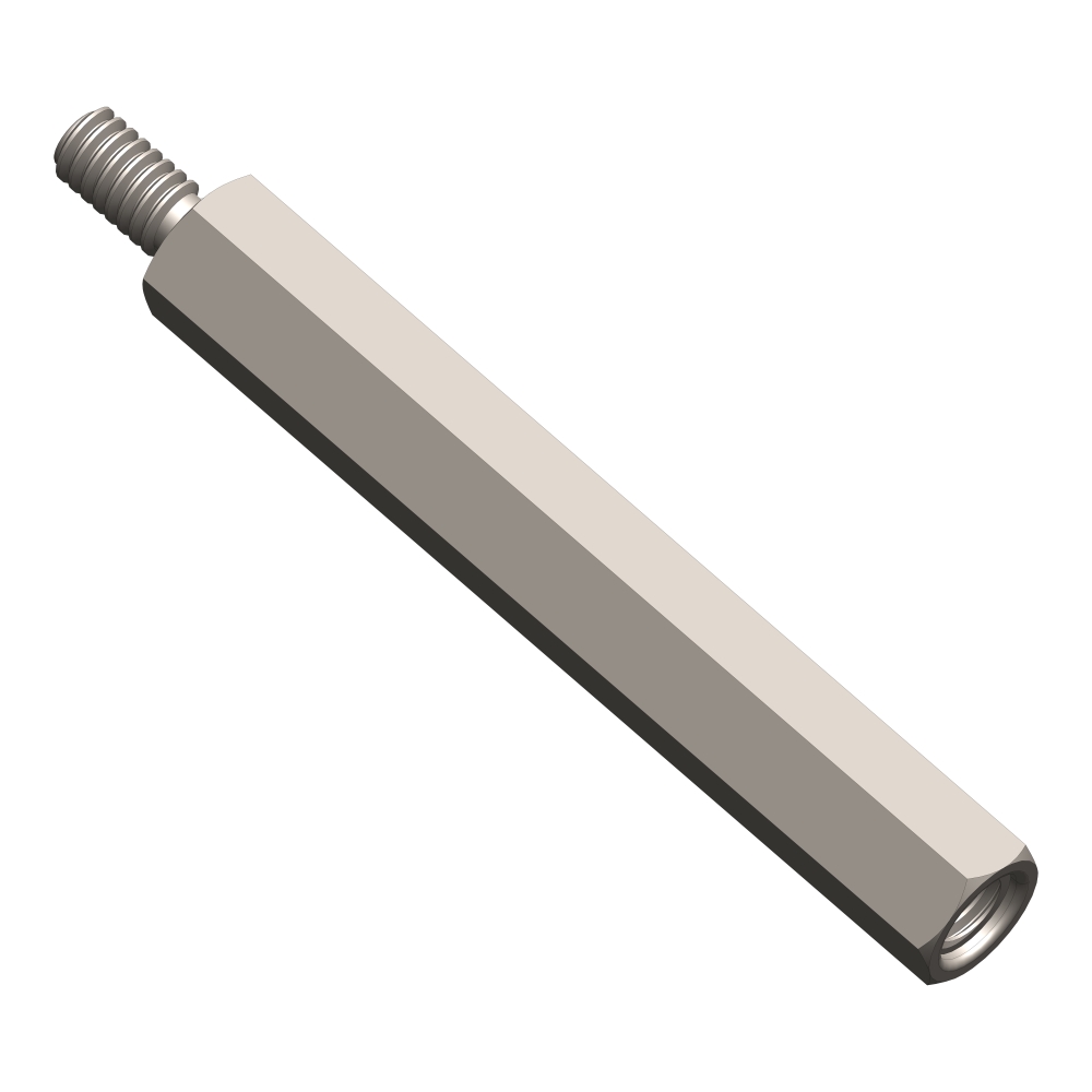 Distance bolt M6/WAF9, H=65mm