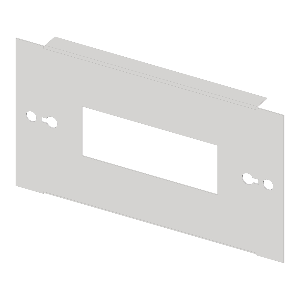 Divided front plate 2G3, 1 piece, sheet steel, 7MW