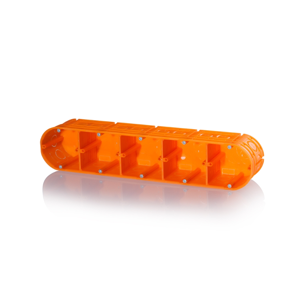 Doză aparat perete solid, cvintuplă, șuruburi 5p x 60mm
