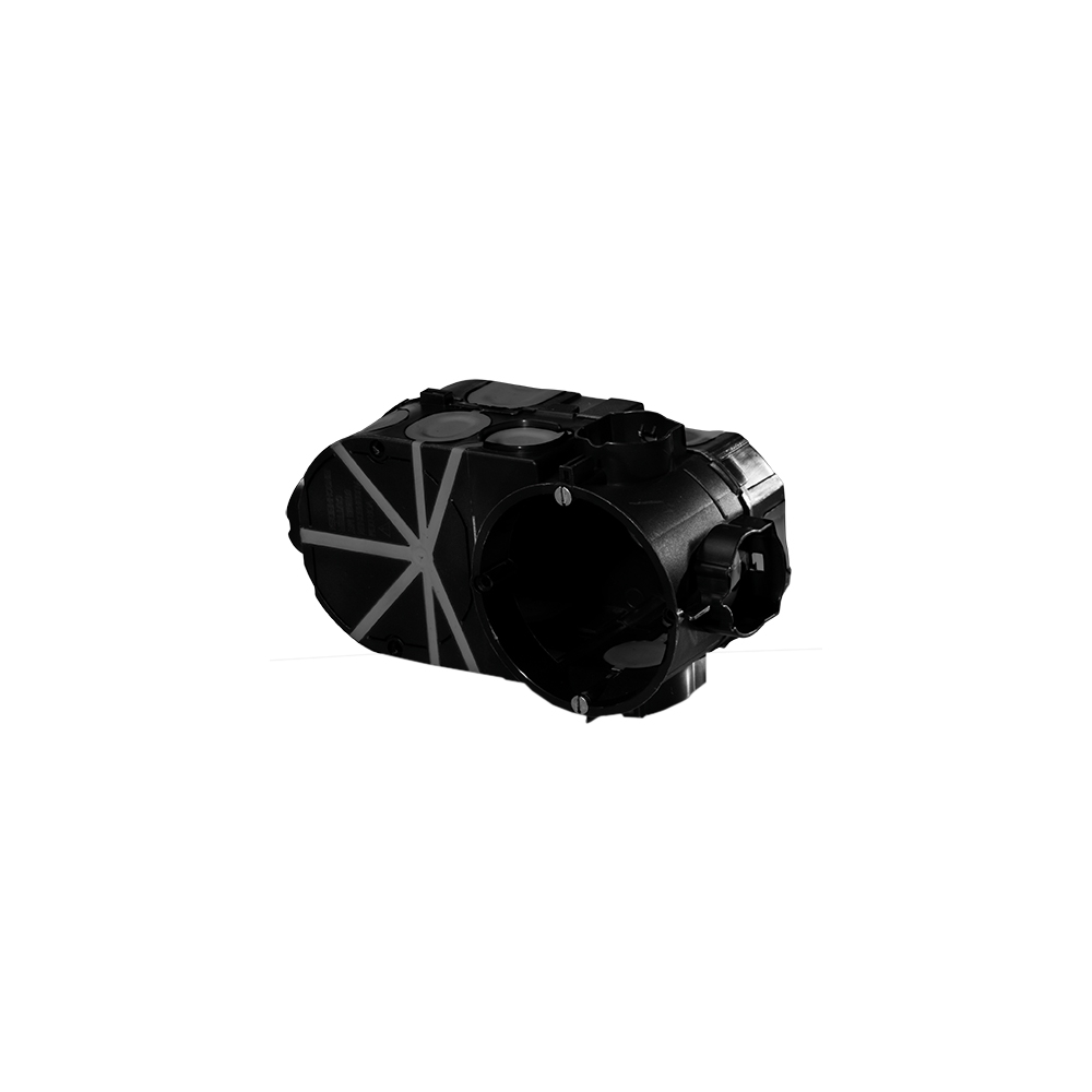 Doză &icirc;ncastrată &Oslash; 67mm, cu duze M25, cu 4 şuruburi