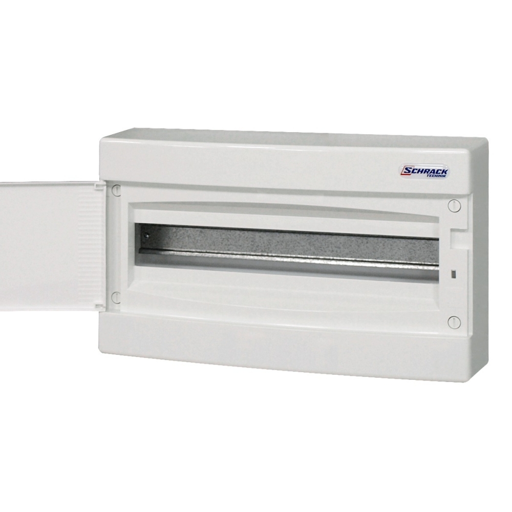 Dulap distrib. apl. 1 r&acirc;nd, 18UH, uşă din plastic alb mat