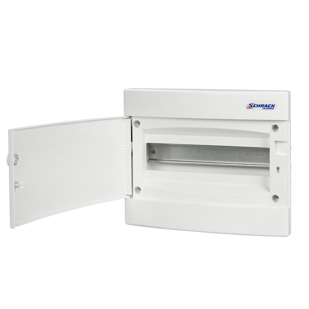 Dulap distrib. &icirc;ncastr. 1r-12UH, uşă din plastic alb mat