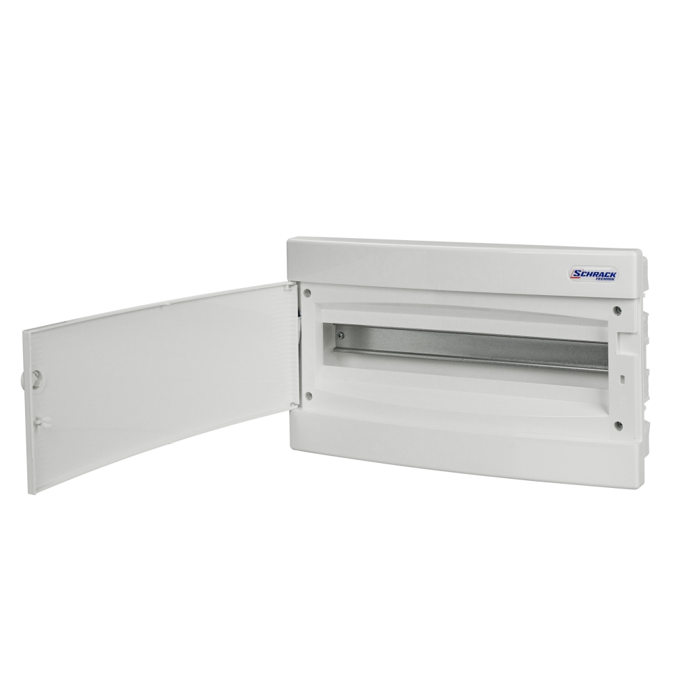 Dulap distrib. &icirc;ncastr. 1r-18UH, uşă din plastic alb mat