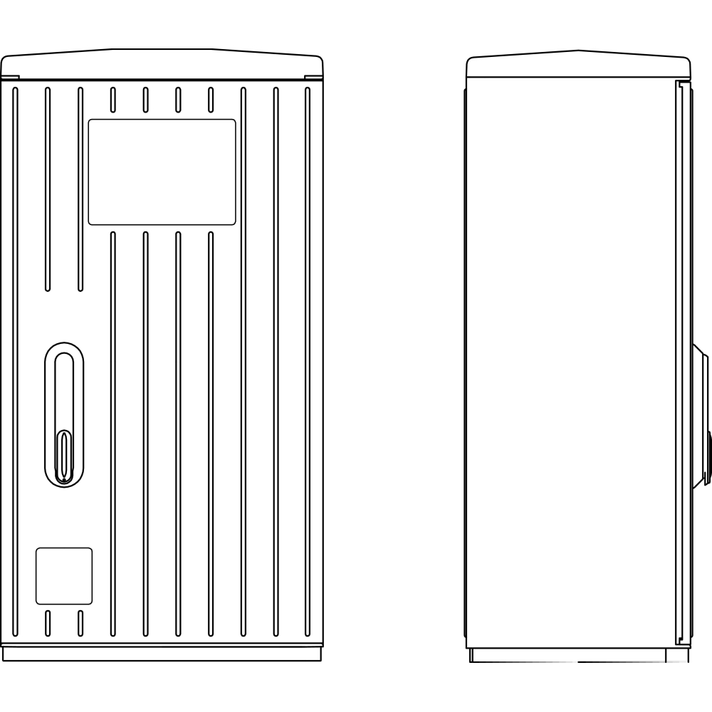 Dulap pol. striat RAL7035,măr00X,180&deg;, IP44,460x869x320mm