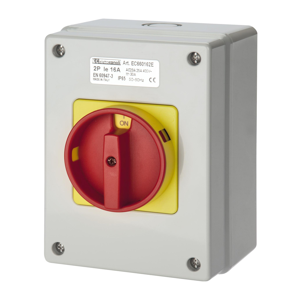EC660 SURFACE SCHUNTING SWITCH 4P 63A RED