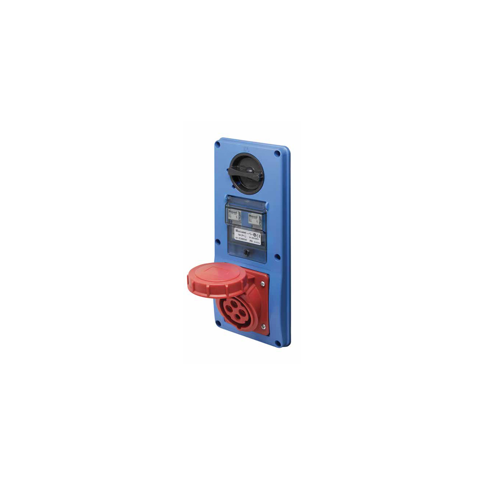EC690 VERT.SOCKET 2P+E 32A SWITCH&amp;FUSE HOLDER IP44