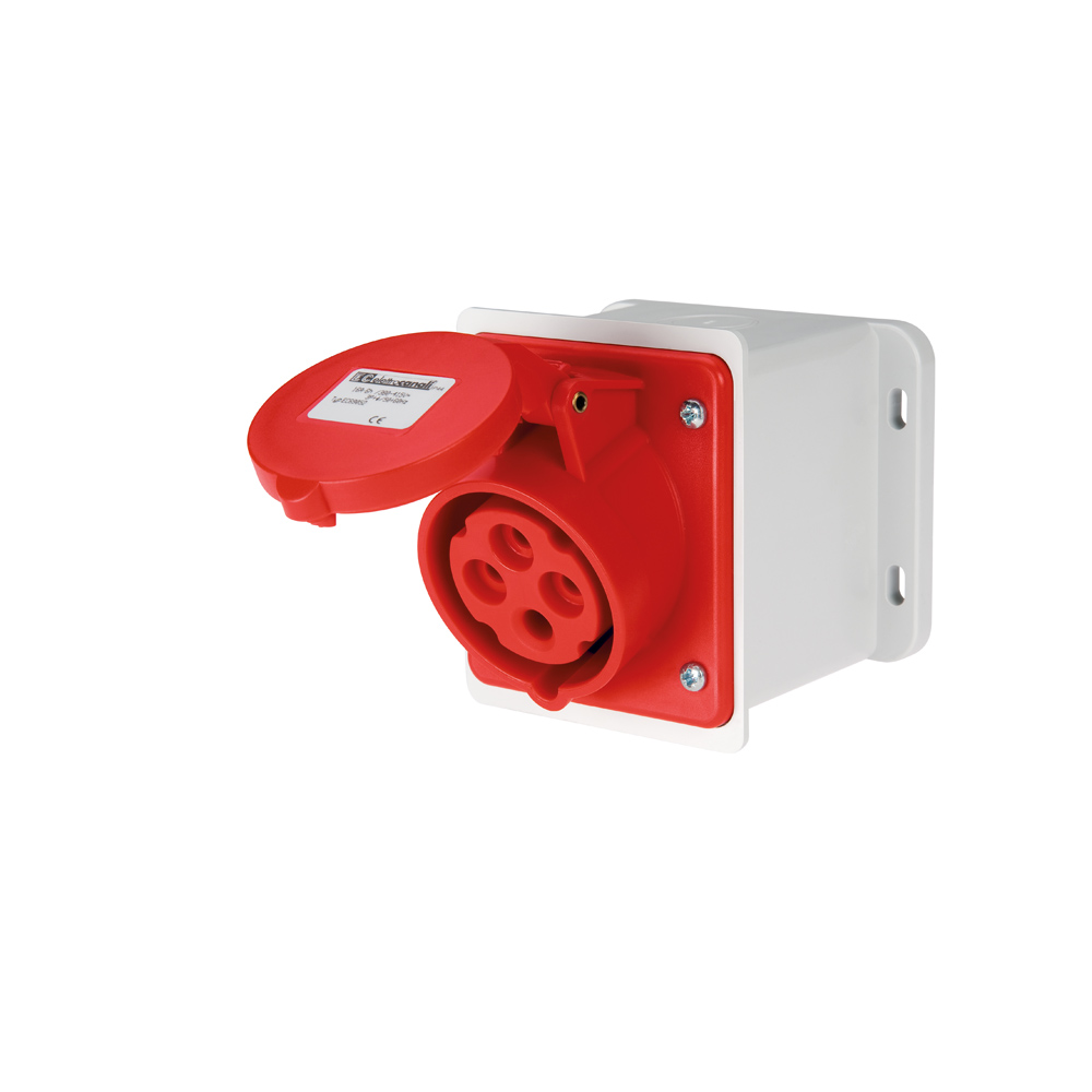 EC690 WALL MOUNT. SOCKET 16A IP44 3P+E 380-415V