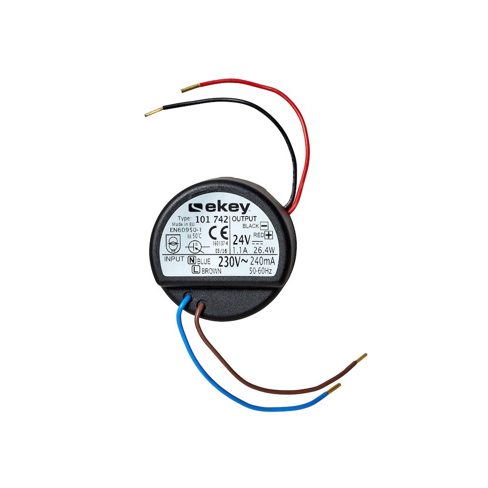 ekey power supply 230 VAC / 24 VDC / 1,1A for flush mount