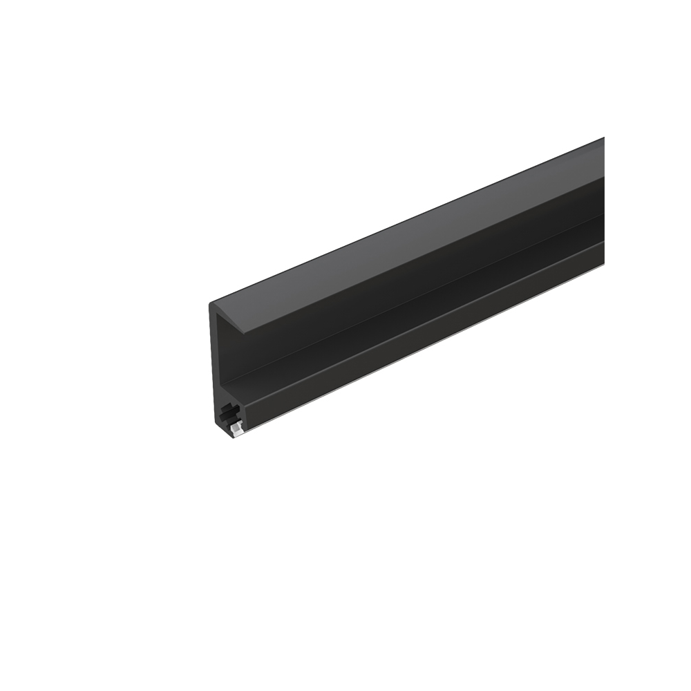 EL-83CR PROFILE FOR WOOD SHELF 2.5M, BLACK