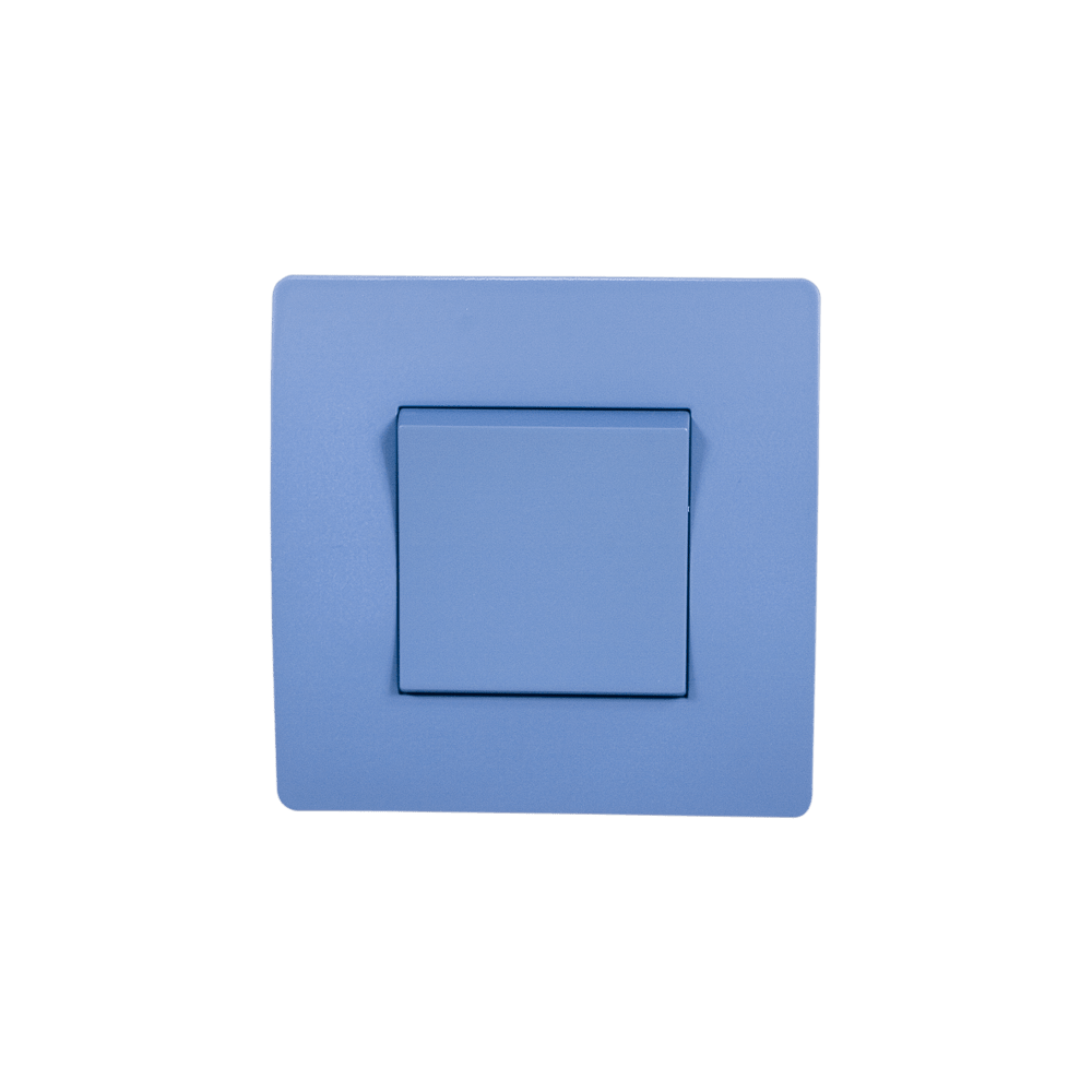 EL BASIC TG115 1 BUTTON CROSS WAY SWITCH BLUE-OLD