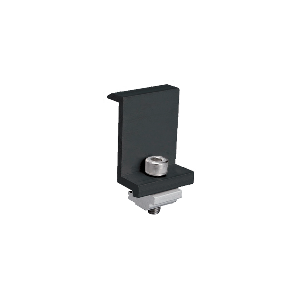 EL-EC END CLAMP FOR FRAMED PANEL 35MM BLACK
