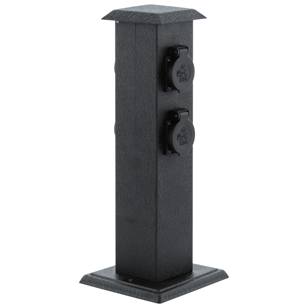 Electric Outlet "Park 4", otel/negru, IP44