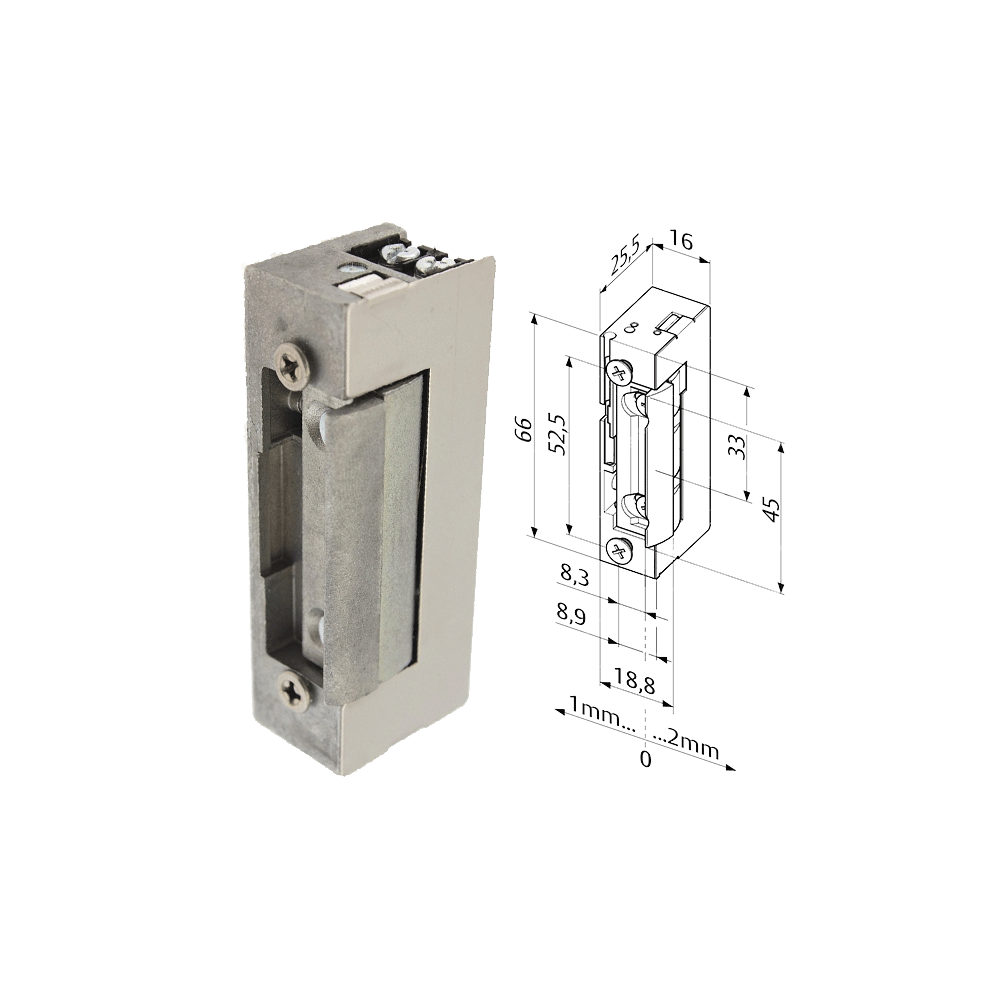 ELECTROMAGNETIC STRIKE PLATES 8-16V AC/DC