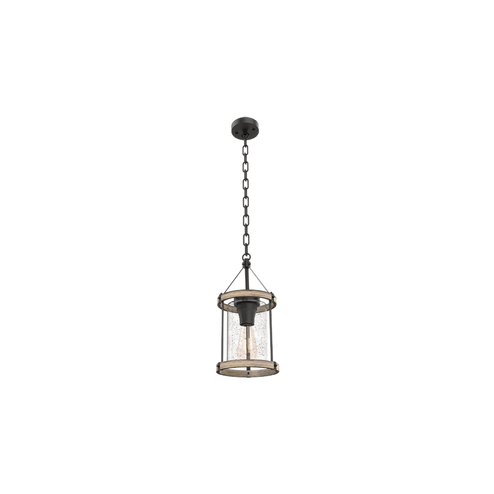 ELIA PENDUL 1XE27 MAT NEGRU/ALB