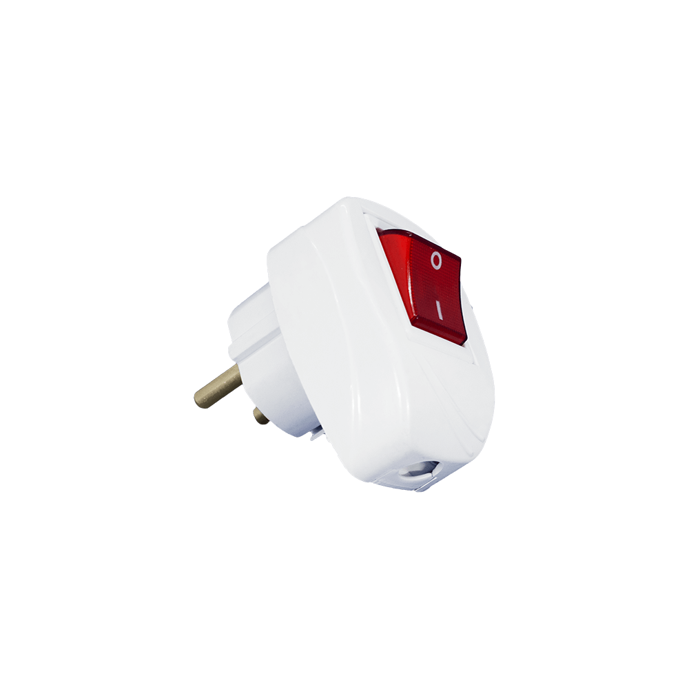 ELMARK FISA CU INTRERUPATOR SI LUMINA 16А 2Р+Е ALBA
