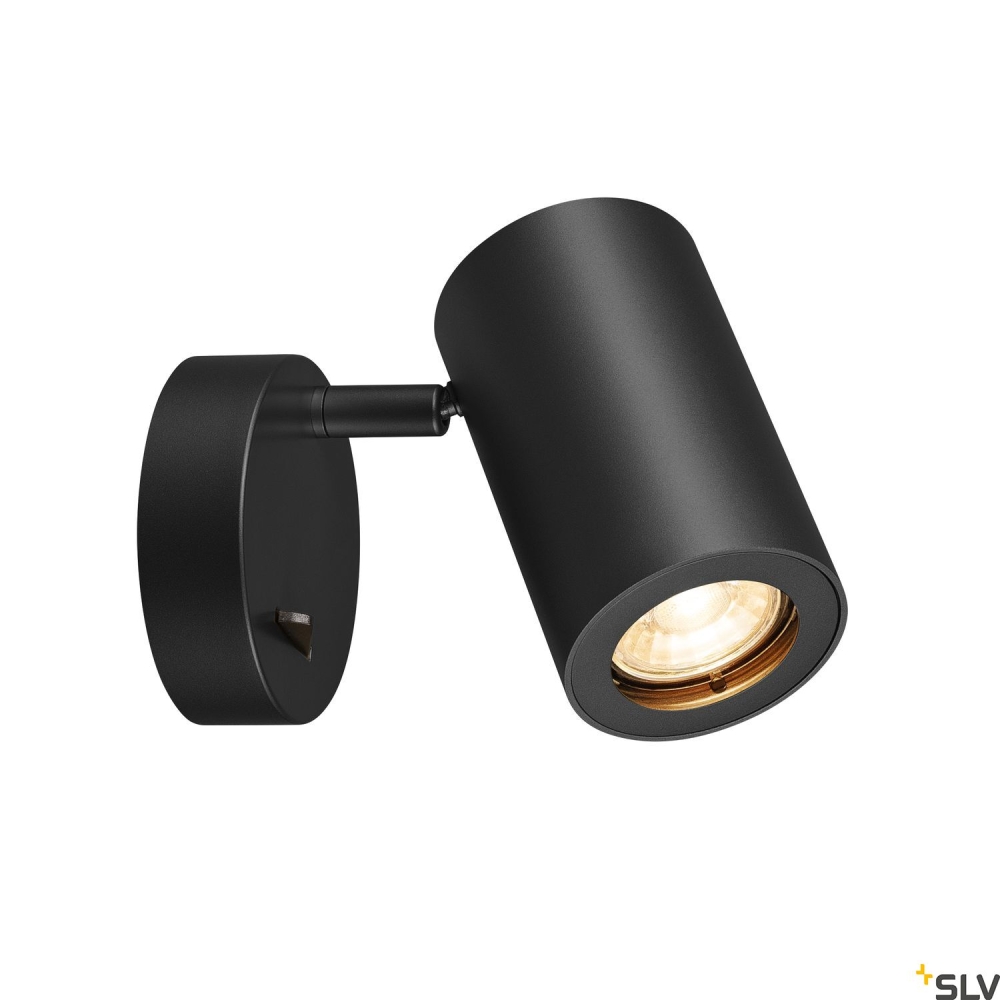 ENOLA_B cu intrerupator,negru,50Wlampa de perete, QPAR51