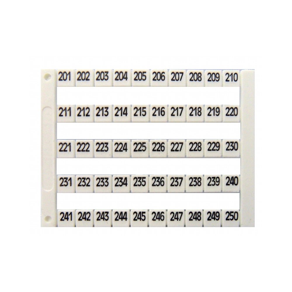 Etichete inscripţ. oriz. DEKAFIX DY5 201-250 (50 etichete)