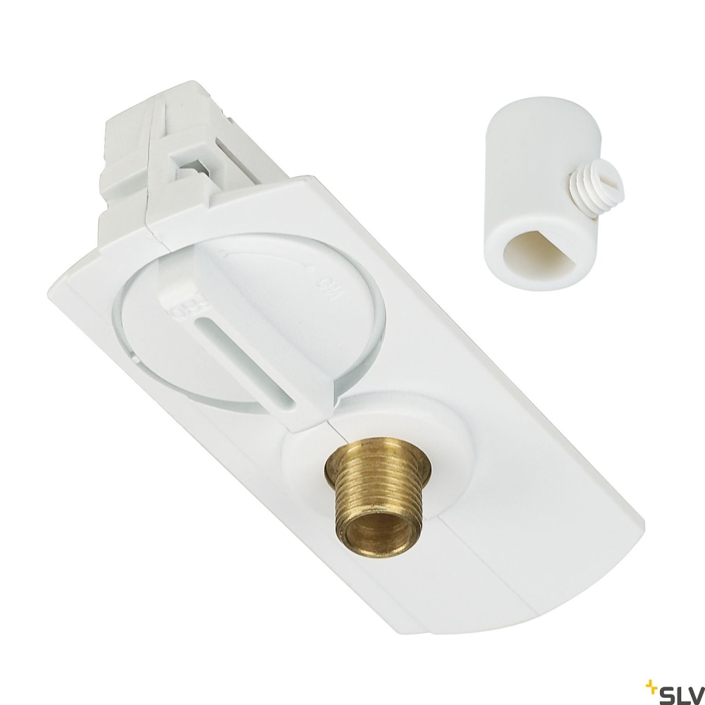 EUTRAC 1-faze track adaptor, alb incl. mounting accessory