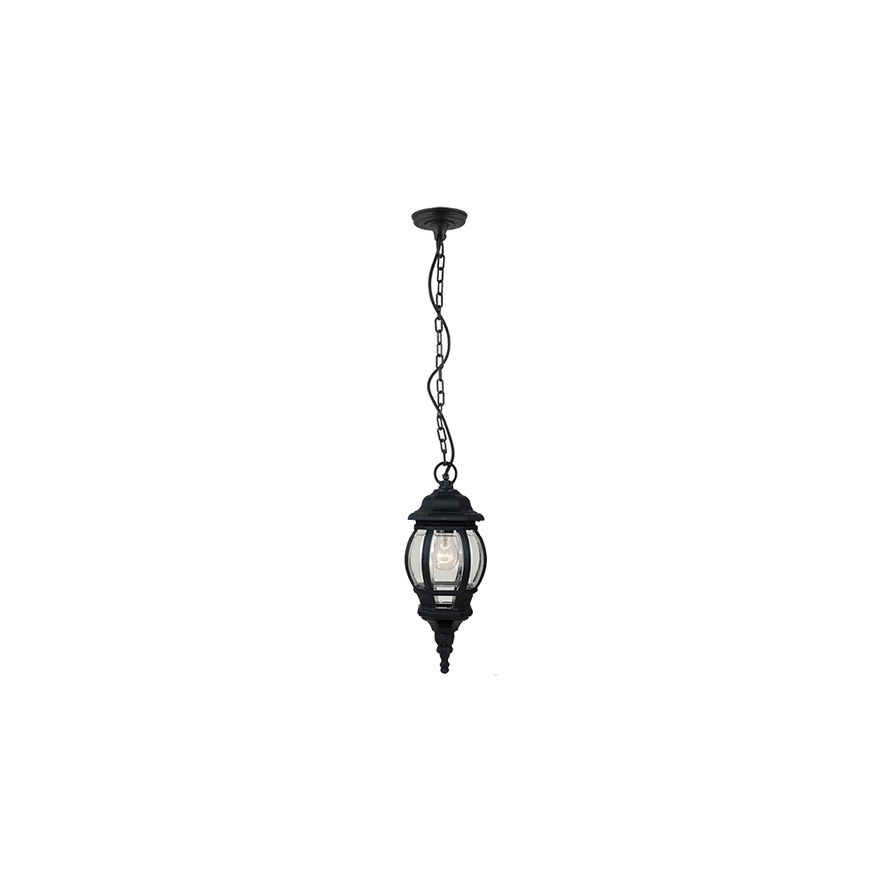 FELINAR CU LANT JAMES  1XE27 NEGRU IP44