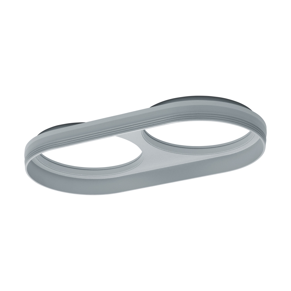 Ferronego Installation frame "111" round / 2-fach silver