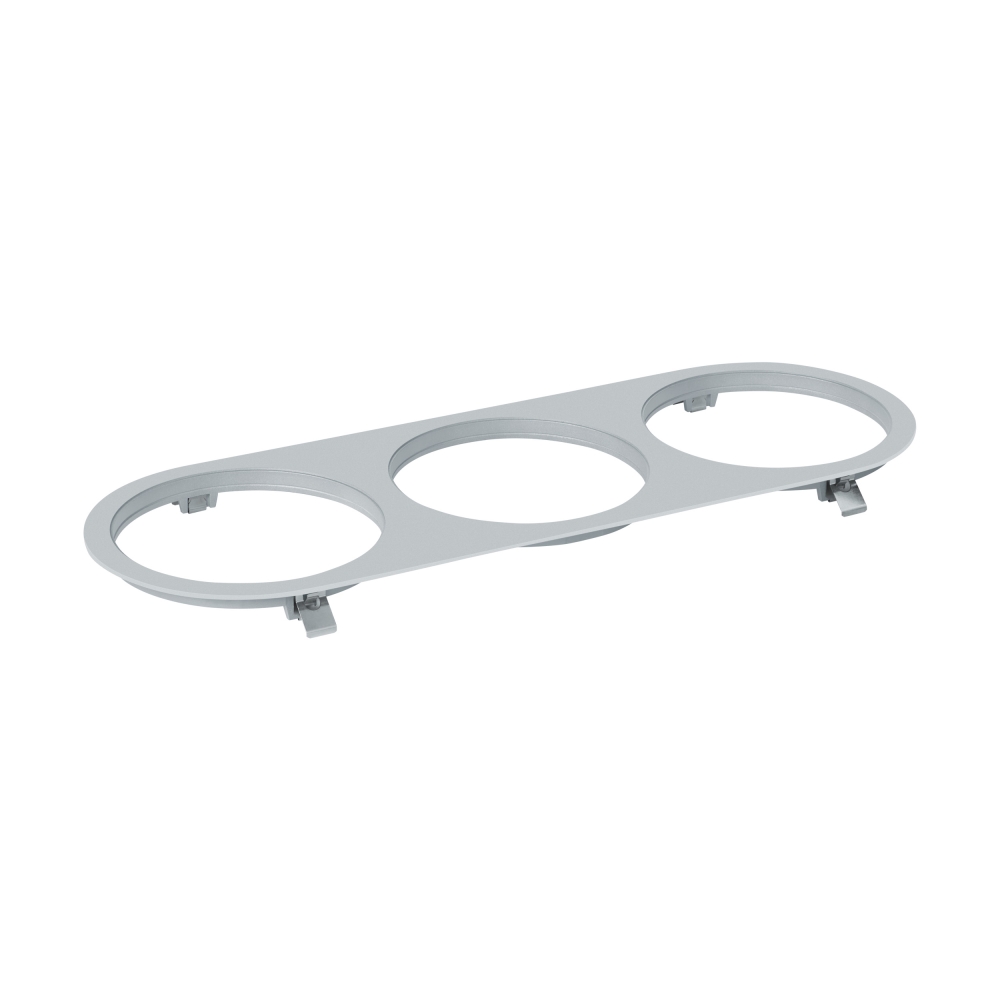 Ferronego Installation frame "111" round 3-fach silver
