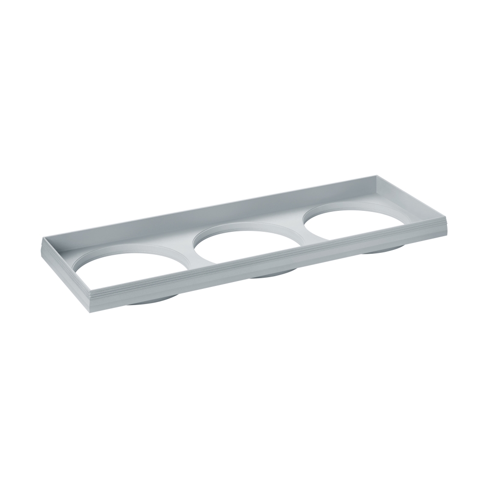 Ferronego Installation frame "111" square / 3-fach silver