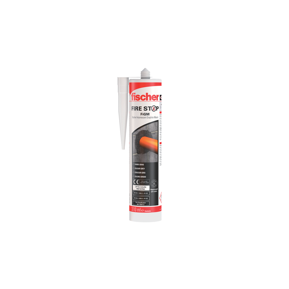 FISCHER FIGM 310 INTUMESCENT GRAPHITE MASTIC 310ml