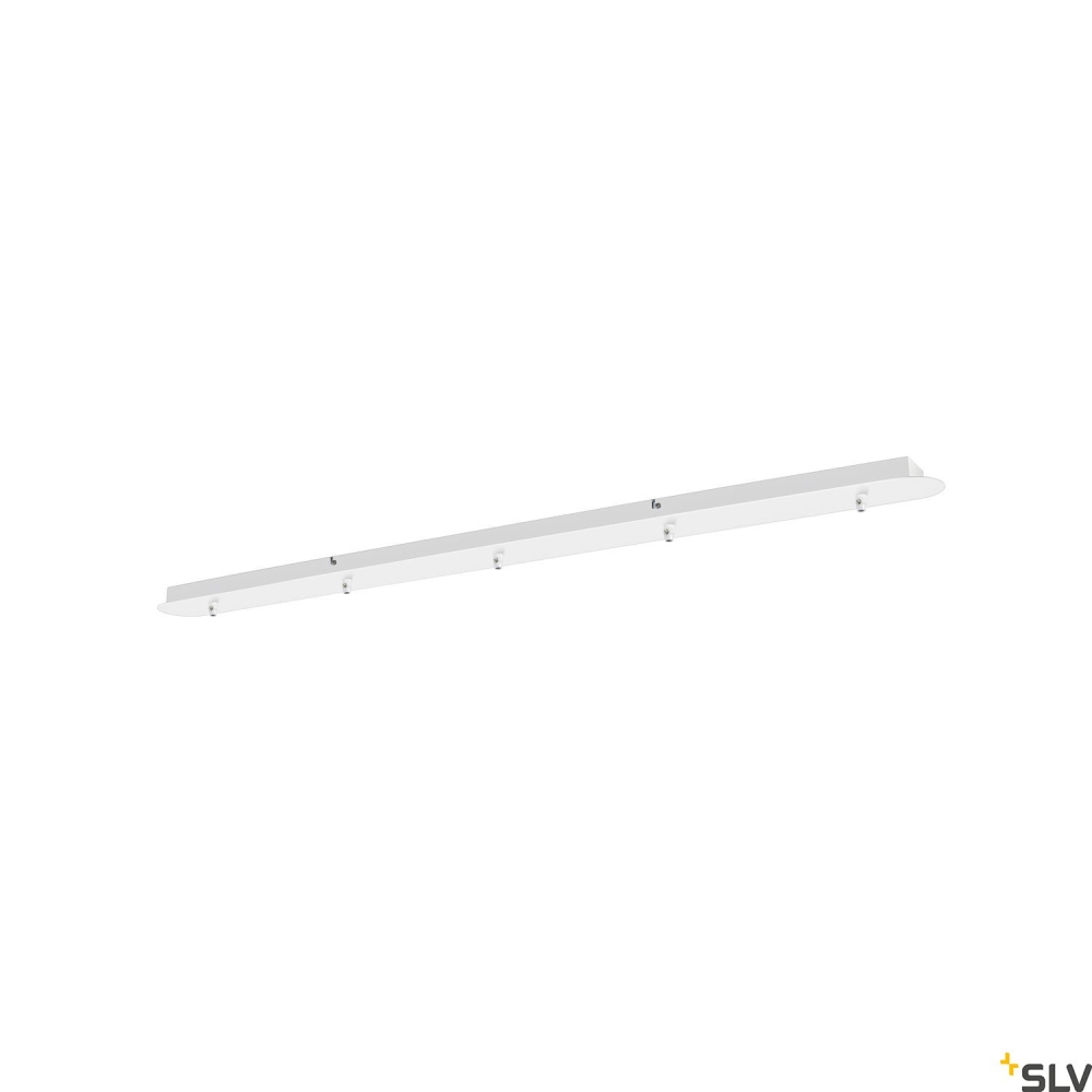 FITU five-way ceiling plate, long, white