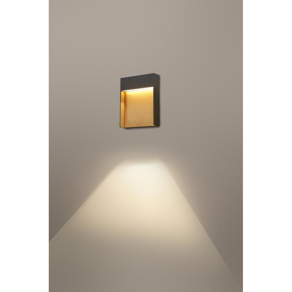 FLATT 460lm 3000/4000K 230V IP65 antracit